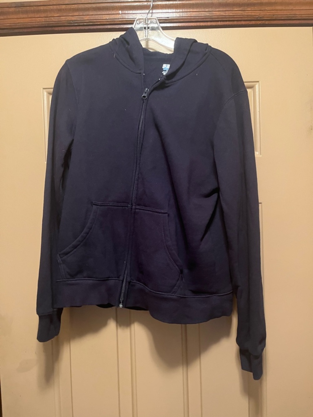 Classic Navy Zip-Up Hoodie - Women's Sweatshirt